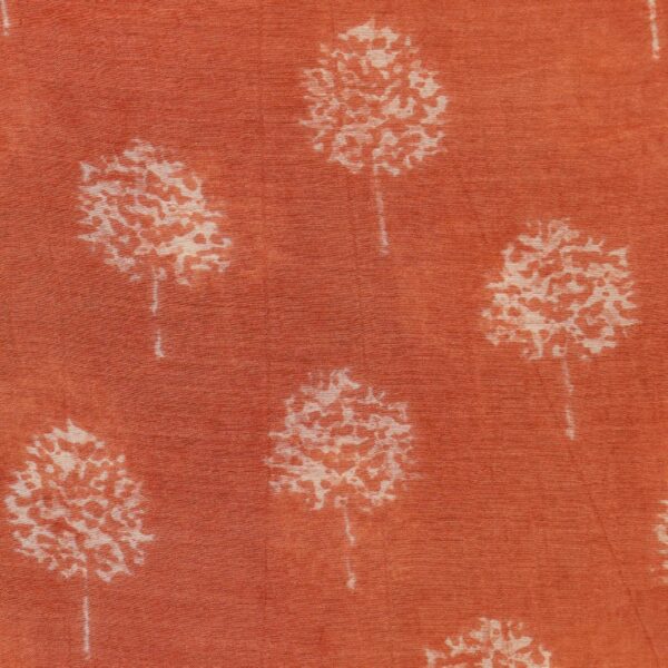 DARK PEACH BATIK MUL SILK
