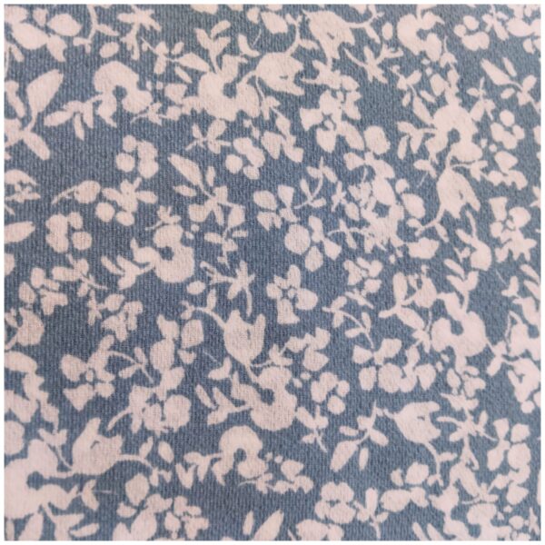 LIGHT BLUE N WHITE GEORGETTE PRINT