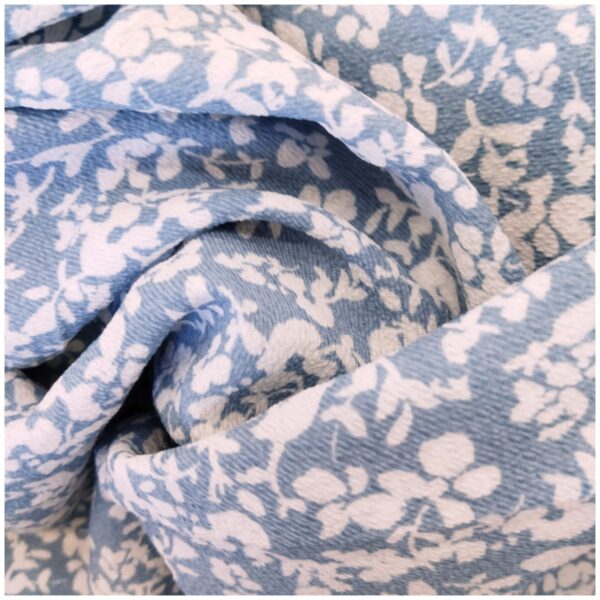 LIGHT BLUE N WHITE GEORGETTE PRINT
