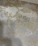 Munga Silk in rose , silver zari in jaal design