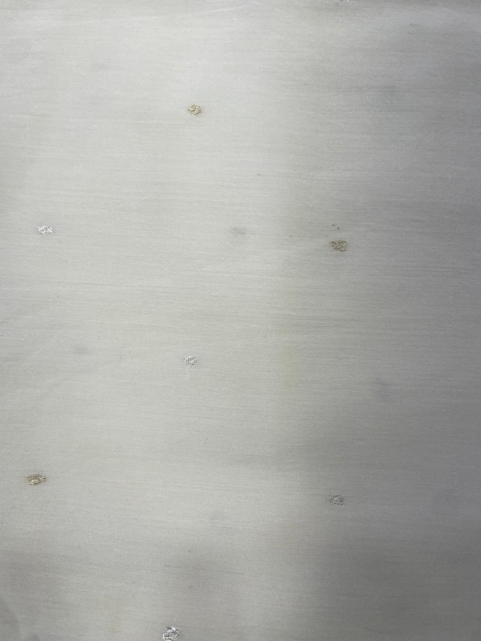 Munga Silk in rose, silver zari with butti design