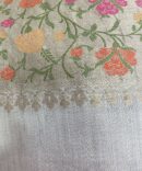 Munga Silk with rose zari in floral print with floral pattern