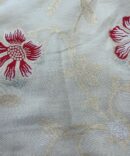 Munga Silk in rose zari with floral patterns