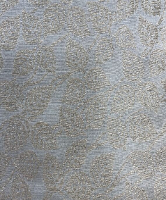 Munga Silk in rose zari with floral print